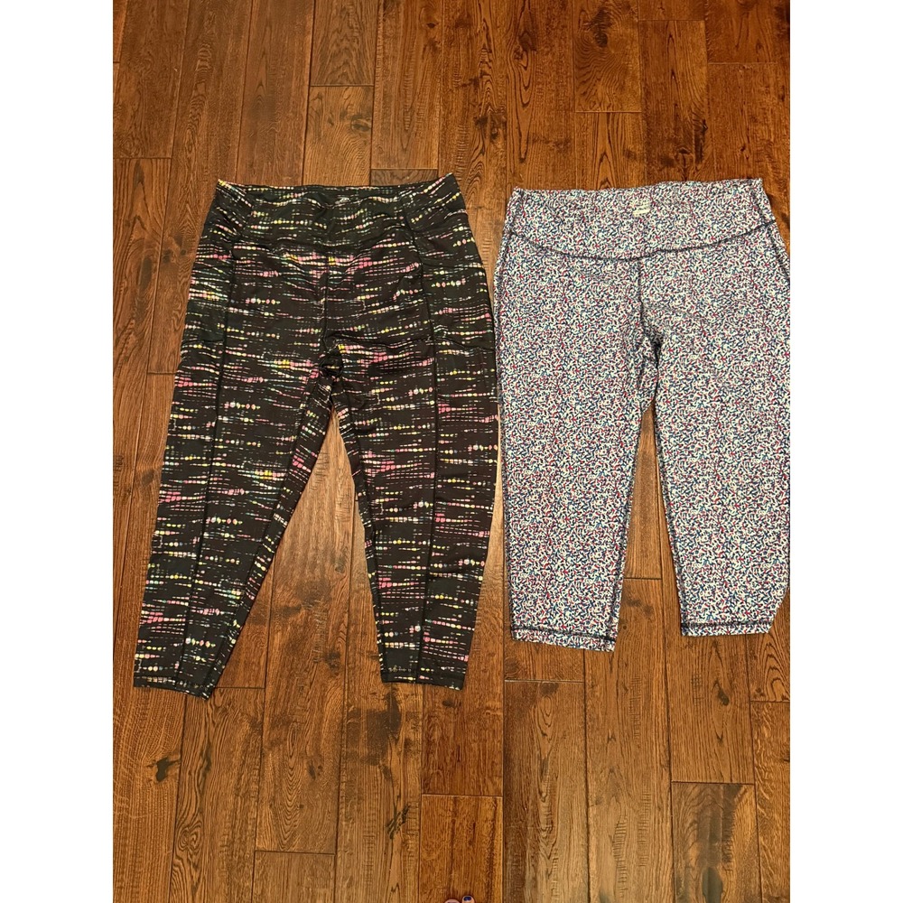 Old Navy & Pro Player Active Leggings Bundle Womens 2X XXL Multi Color Printed
